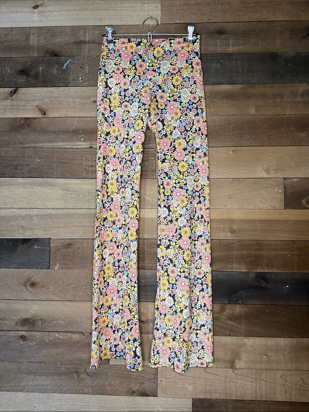 Onzie Floral Bell Leggings - Pink Yellow Black